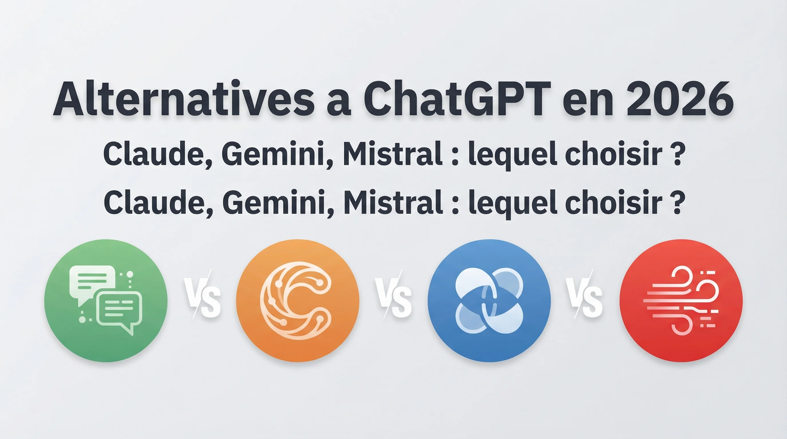 Alternatives à ChatGPT en 2026 : Claude, Gemini, Mistral — lequel choisir ?