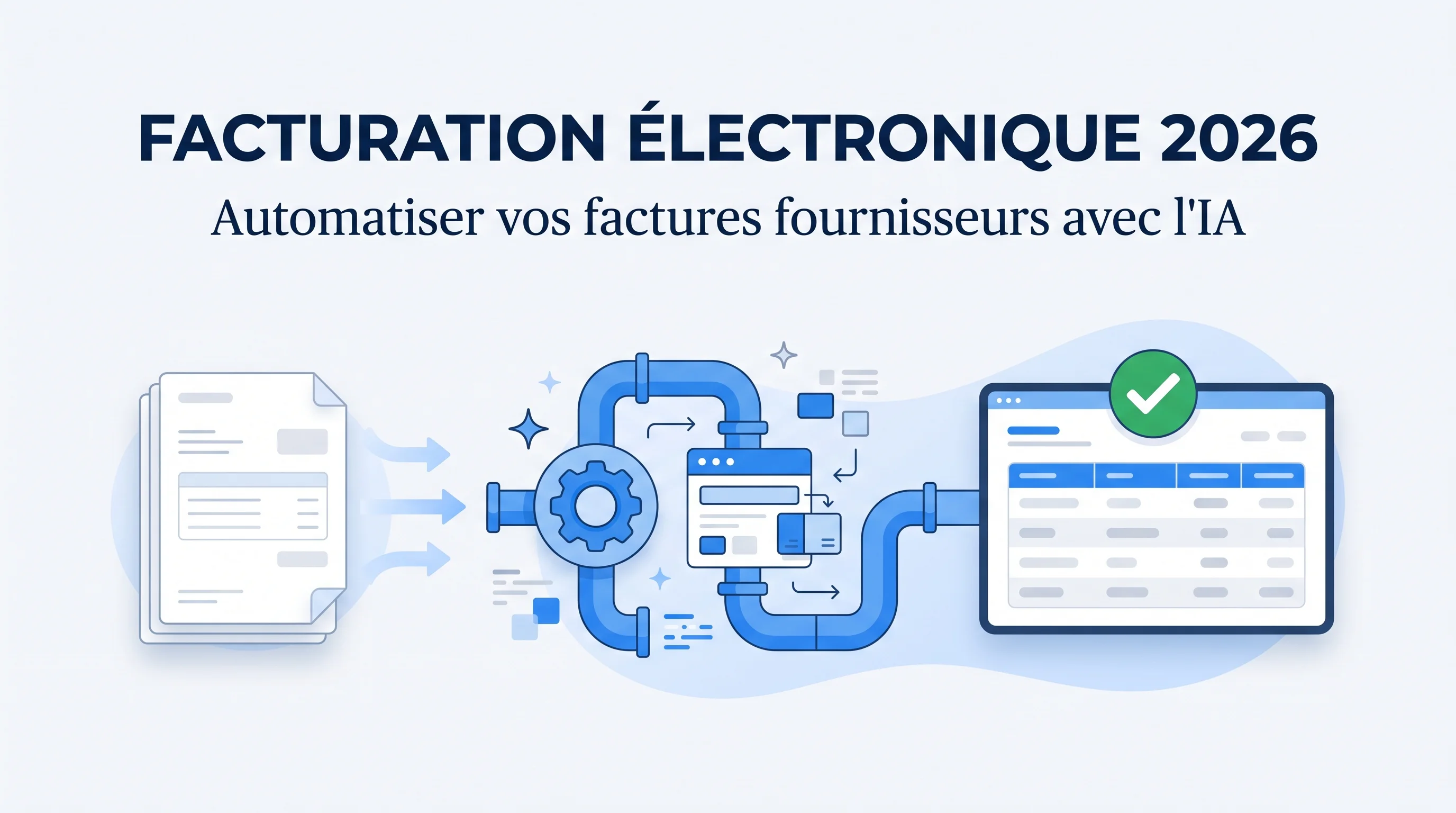 Image de l'article Facturation électronique 2026 : automatiser le traitement des factures fournisseurs (n8n + IA)