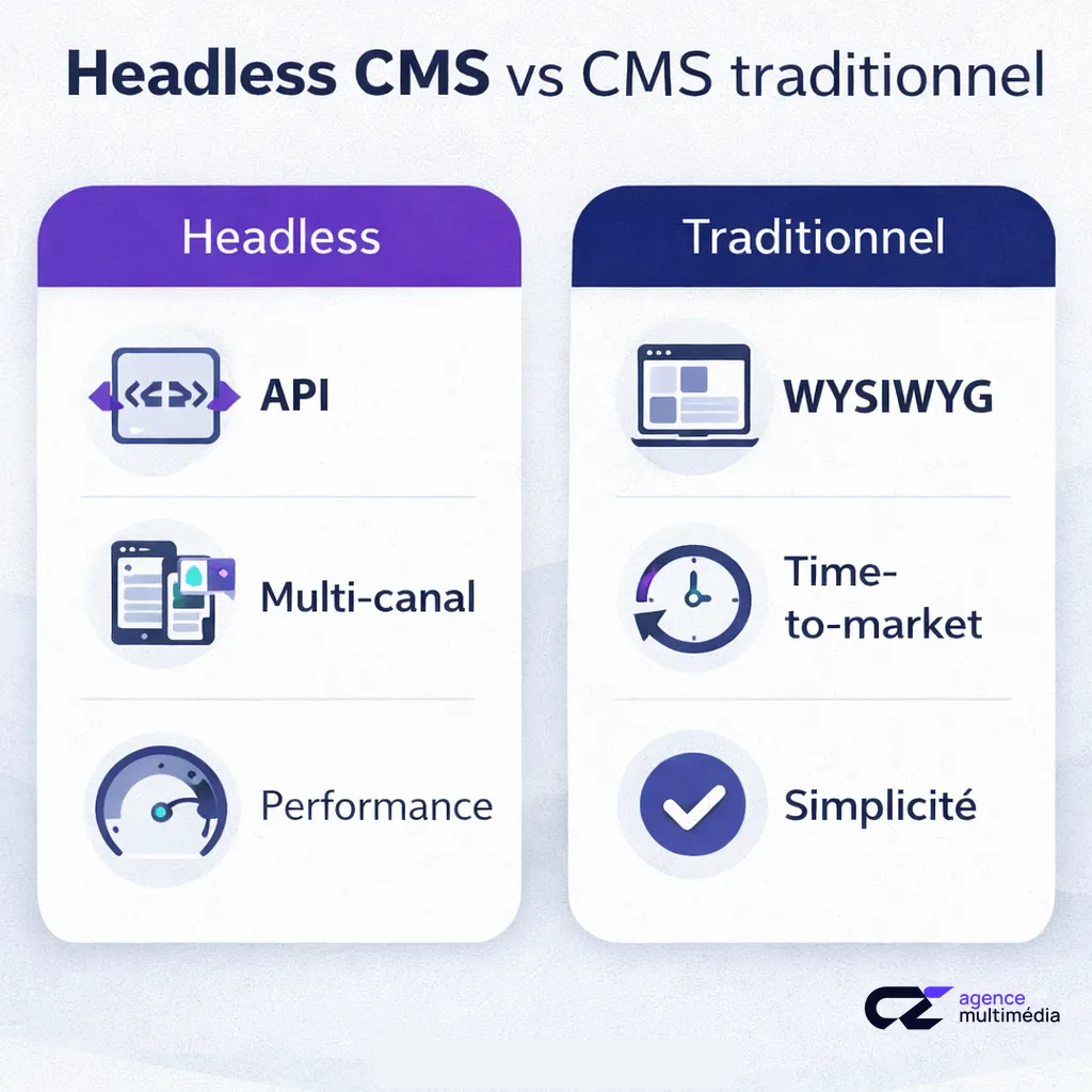 Headless CMS vs CMS traditionnel : comment choisir l’architecture pour un site B2B performant et scalable