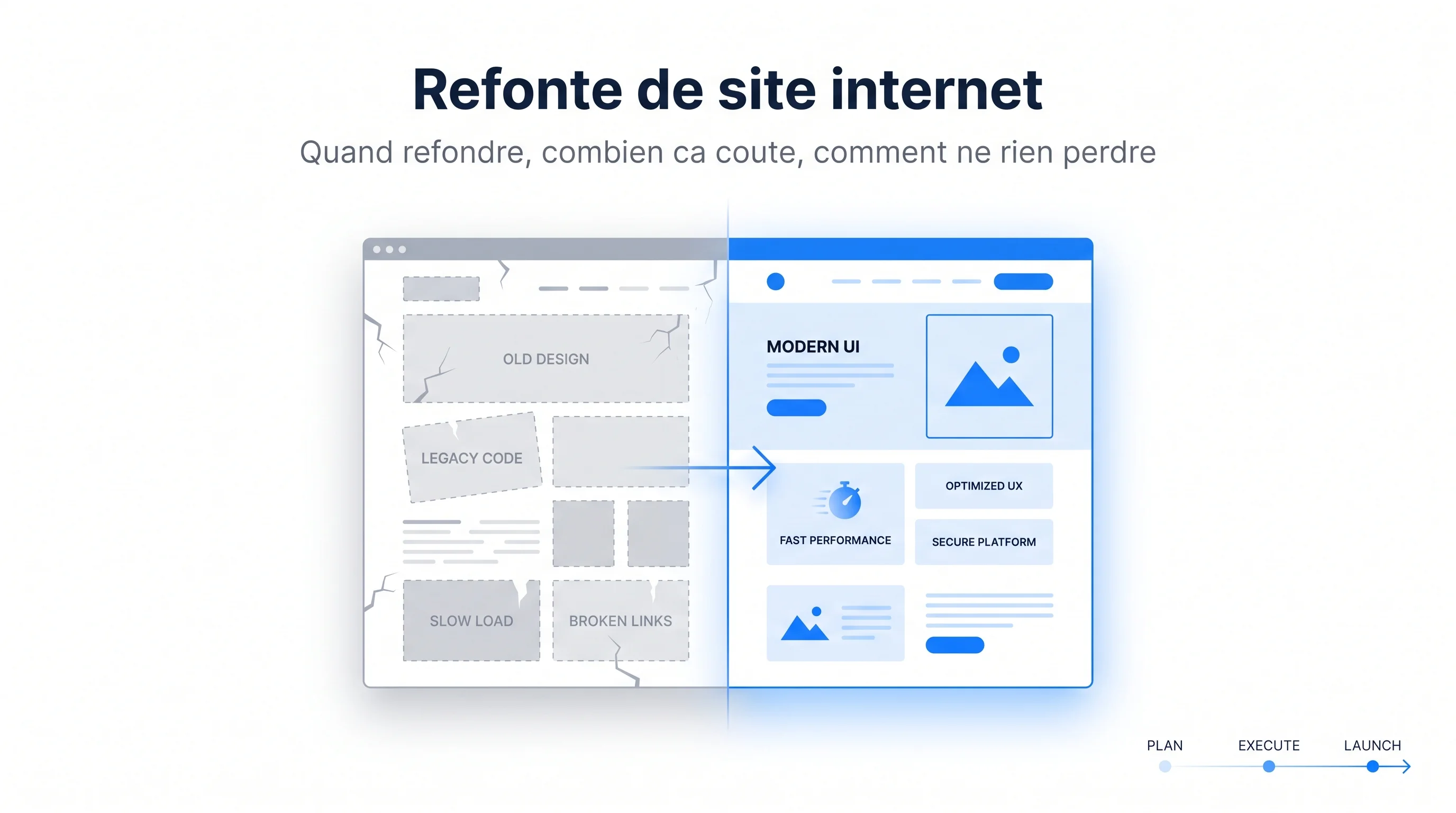 Image de l'article Refonte de site internet en 2026 : le guide complet (budget, étapes, pièges)
