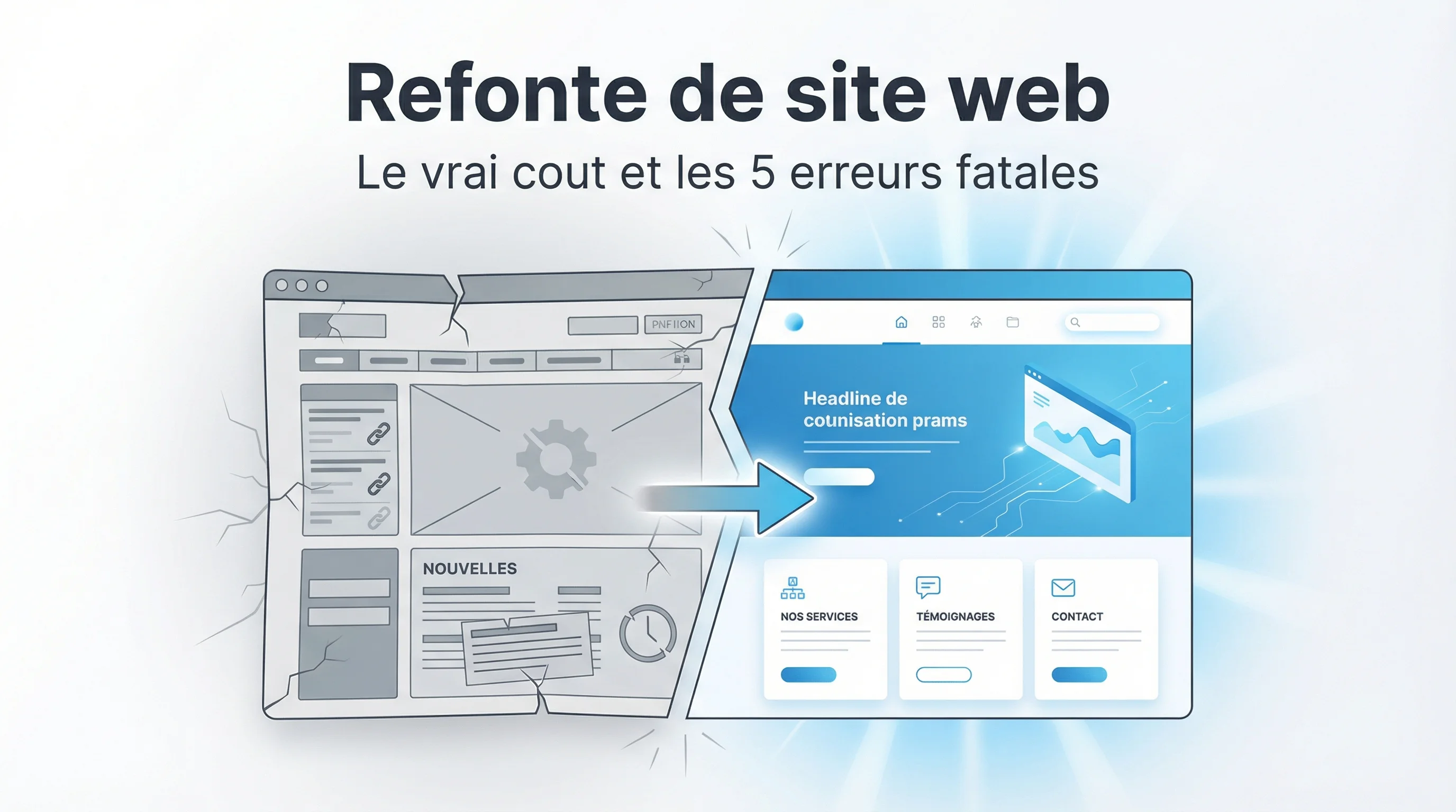 Refonte de site web : le vrai coût et les 5 erreurs fatales